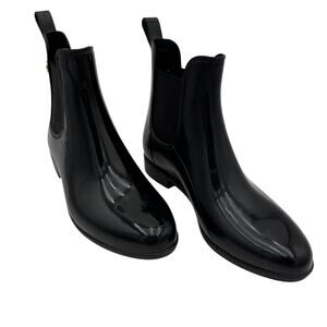 Michael Kors Chelsea Rain Boots Black Womens US 9